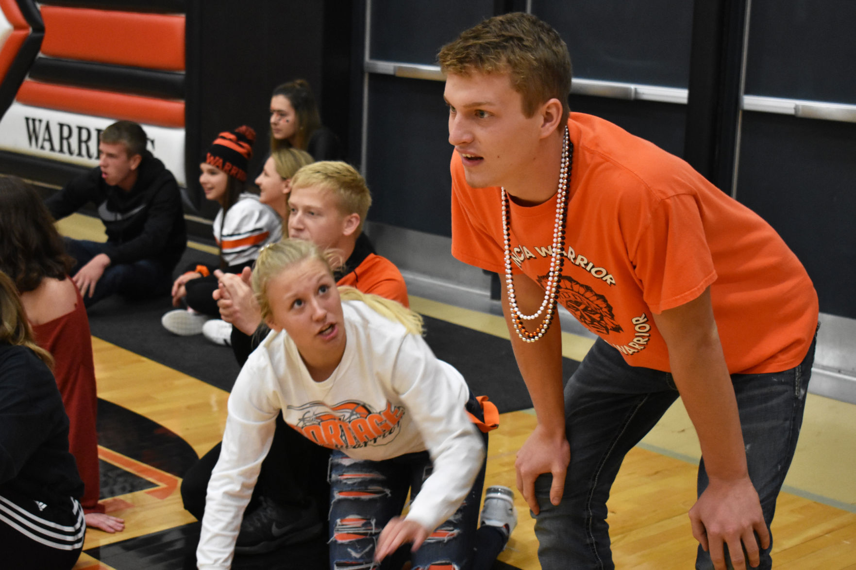 Homecoming senior relay team sidelines